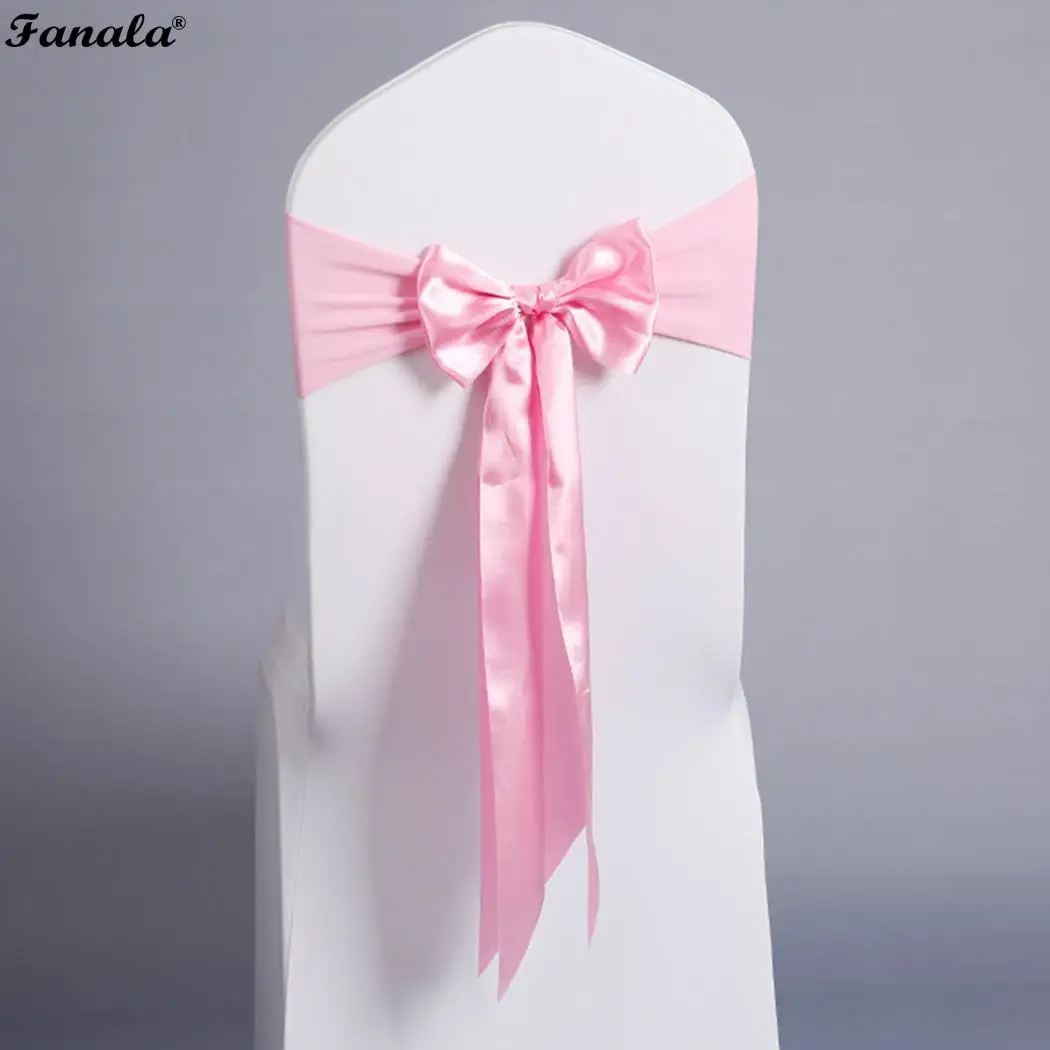 New Elastic Chair Back Bow Tie Cover Wedding Party Decorations Gift  Дом и