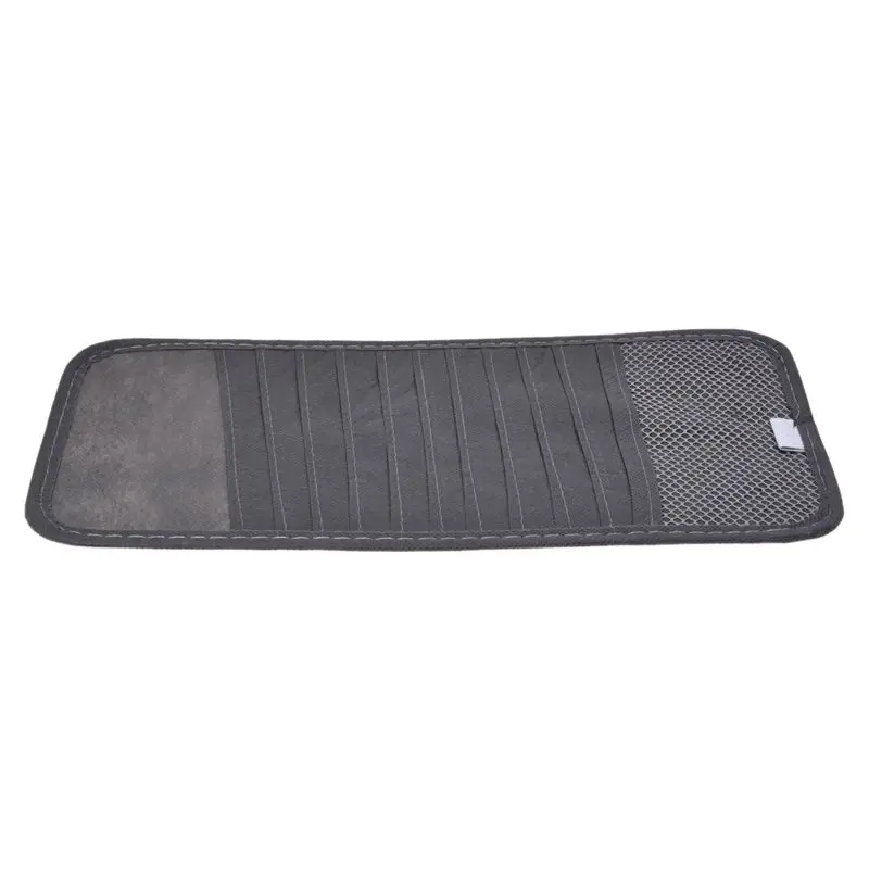 Car Visor CD Organizer Bag Holder 12 Pieces Gray |