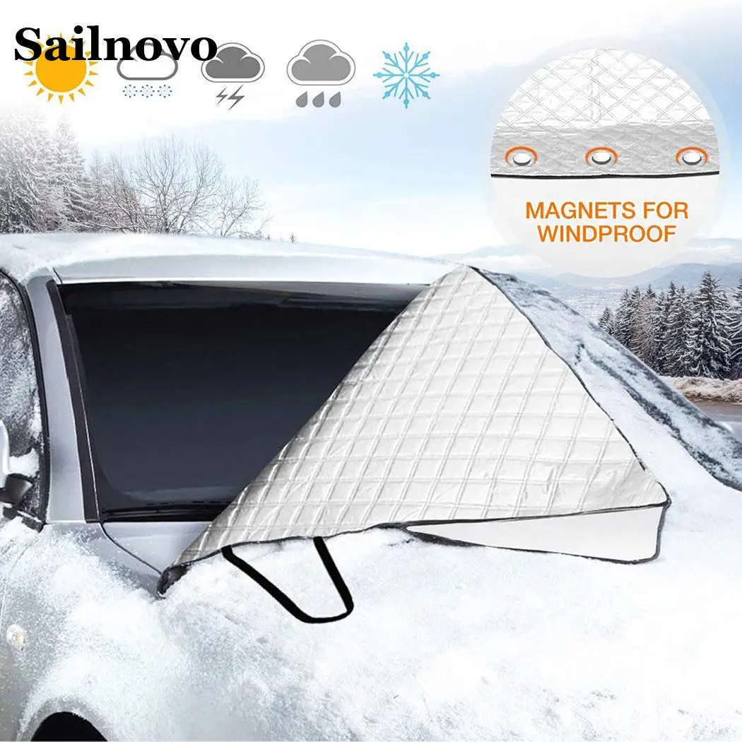 Sailnovo 183*116 см Общая твердая зимняя крышка для лобового стекла автомобиля Складная
