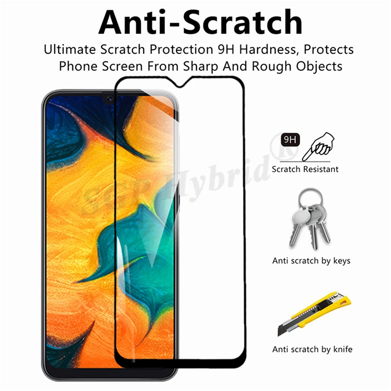 9D для samsung A30 A50 Защитное стекло galaxy a40 a70 Защитная крышка экрана закаленное A 30 50 40 70