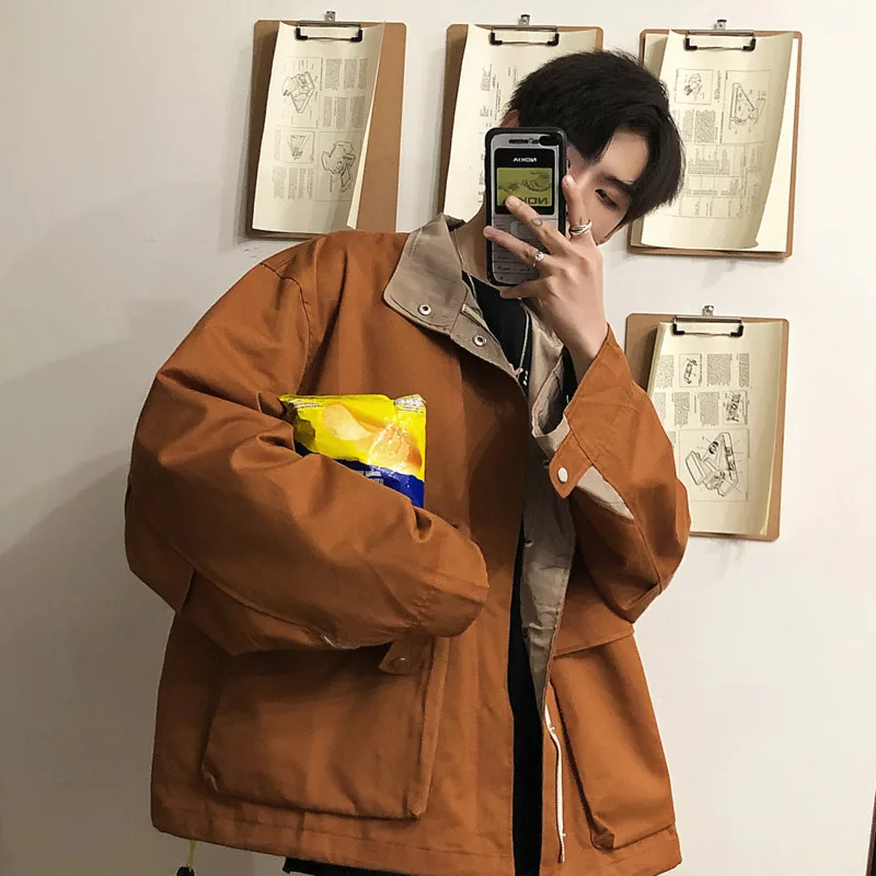 2019 Весенняя Новая модная мужская куртка с большим карманом зимняя военная для