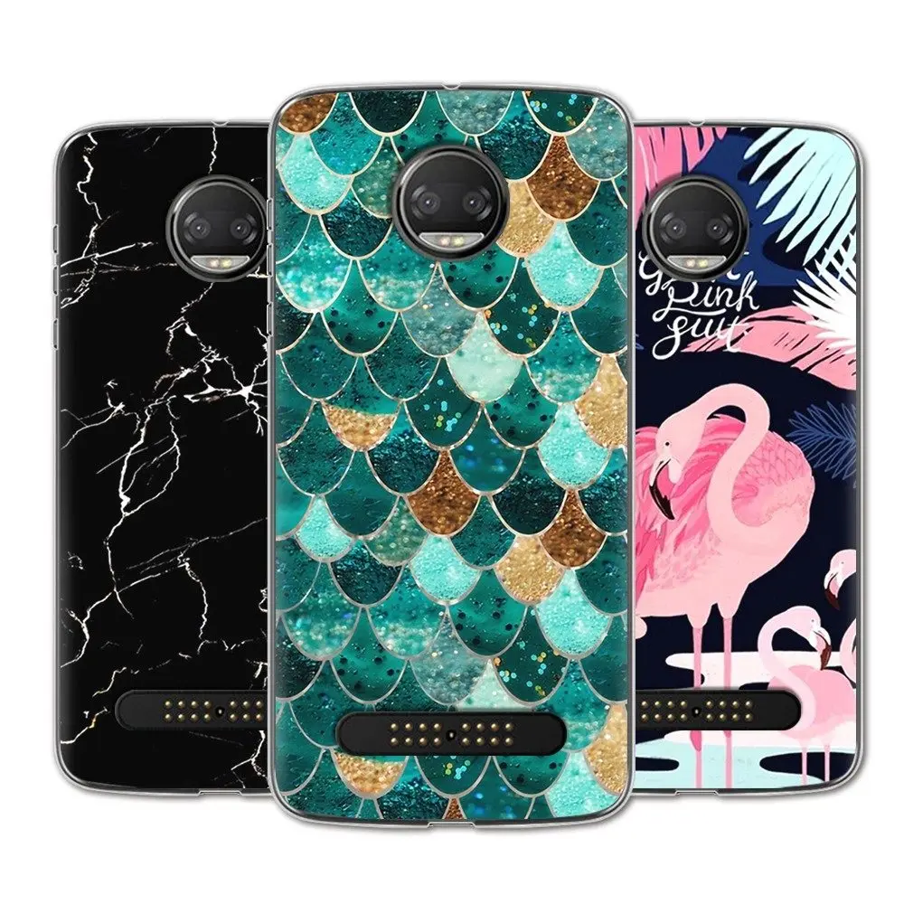 New Arrival Phone case For Moto Z2 Force (Z 2018) 5.5-inch Fashion Design Art Painted TPU Soft Case Silicone Cover |