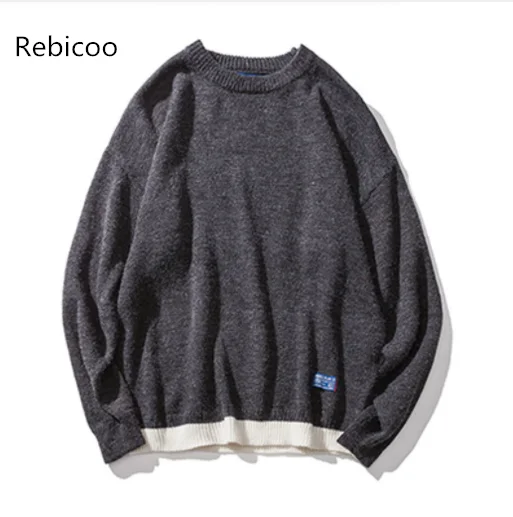 autumn new Men Hip Hop Sweater Streetwear High Quality Loose Oversized Sweaters long sleeve Casual Pullover Clothing | Мужская одежда