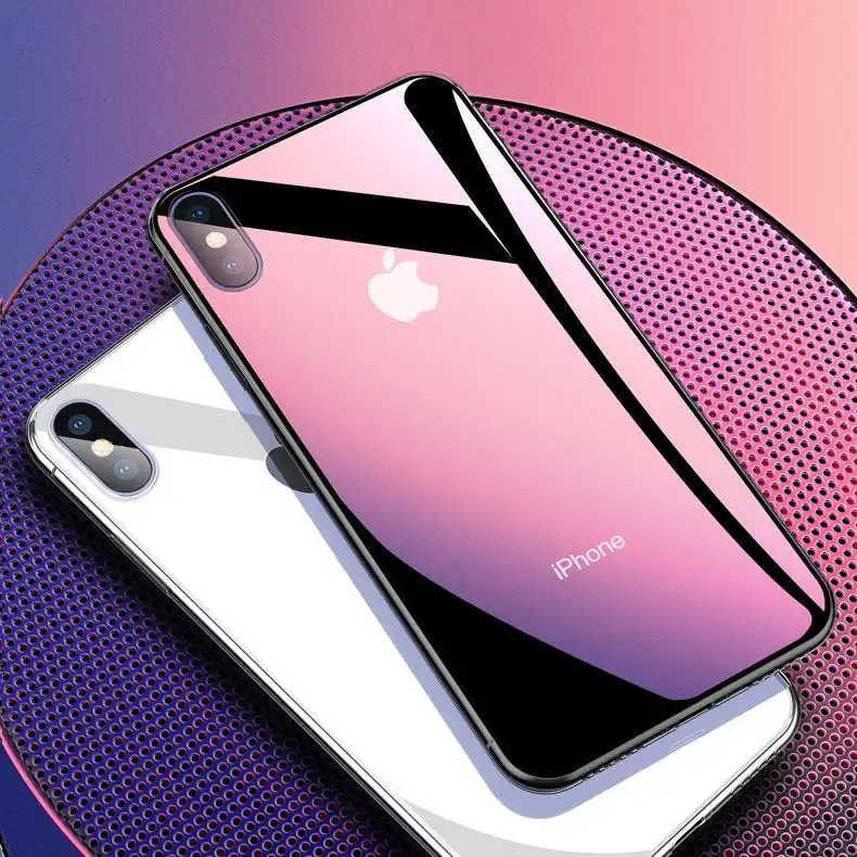Bakeey прозрачный чехол из закаленного стекла для телефона iPhone XS Max 6D мягкий