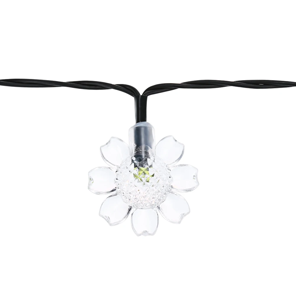 Все продажи LCT-SLC-036 50leds Солнечная Гирлянда Свет цветок украшение для дома