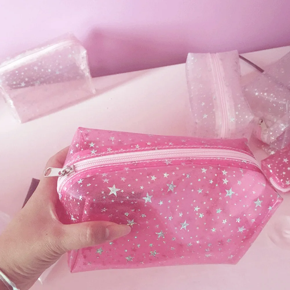 Дорожная прозрачная косметичка из ПВХ женская маленькая сумка для макияжа мытья