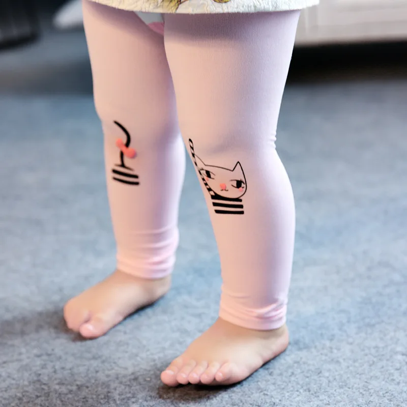 Леггинсы для девочек Осеннее нижнее белье из чистого хлопка малышей штаны с