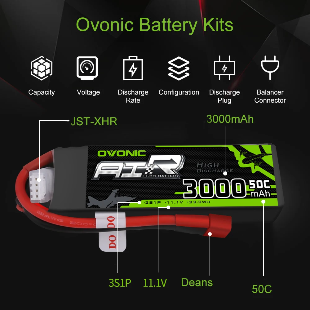 OVONIC 8000 мАч 4500 5500 3000 2200 1500 50C 6S1P 4S1P 3S1P 2S1P Lipo батарея для RC Heli Quad Aircraft Car Boat|Детали и