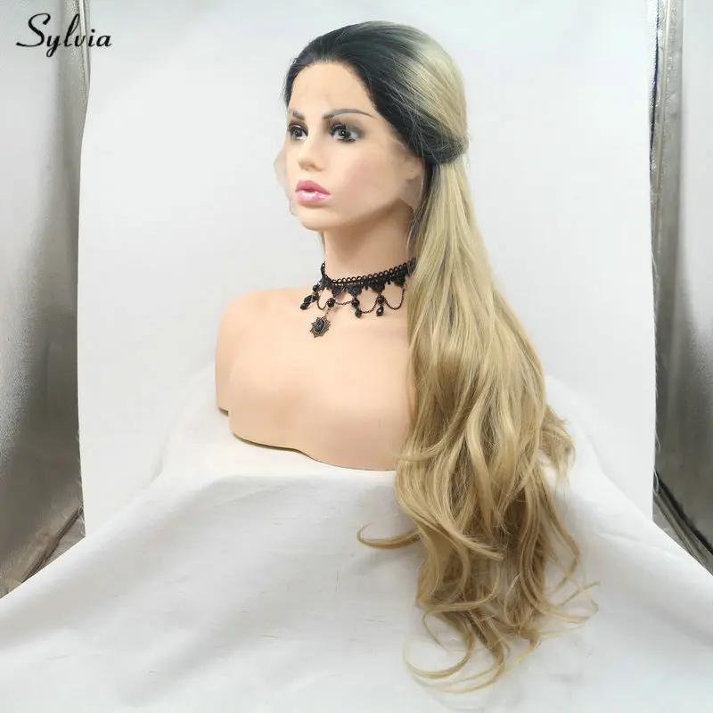 Sylvia Природные ручной волос темно смешивания Золотой химическое Синтетические