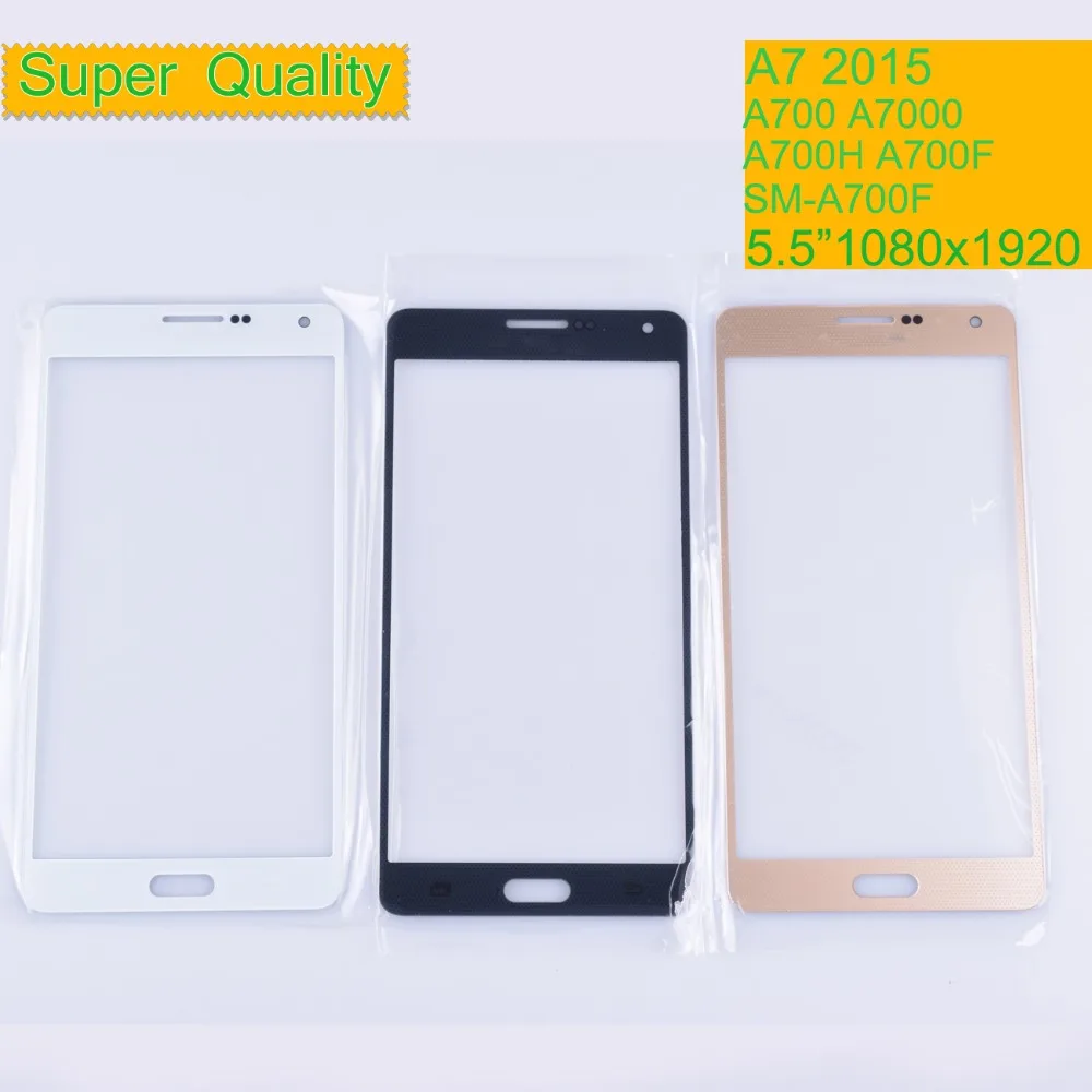 

10Pcs/Lot For Samsung Galaxy A7 2015 A700 Touch Screen Front Glass Panel LCD Outer Lens With OCA