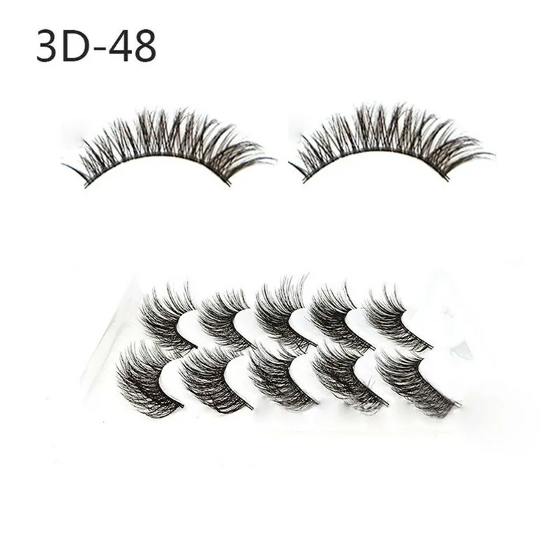 5 пар натуральные короткие перекрестные Накладные ресницы ручной работы макияж