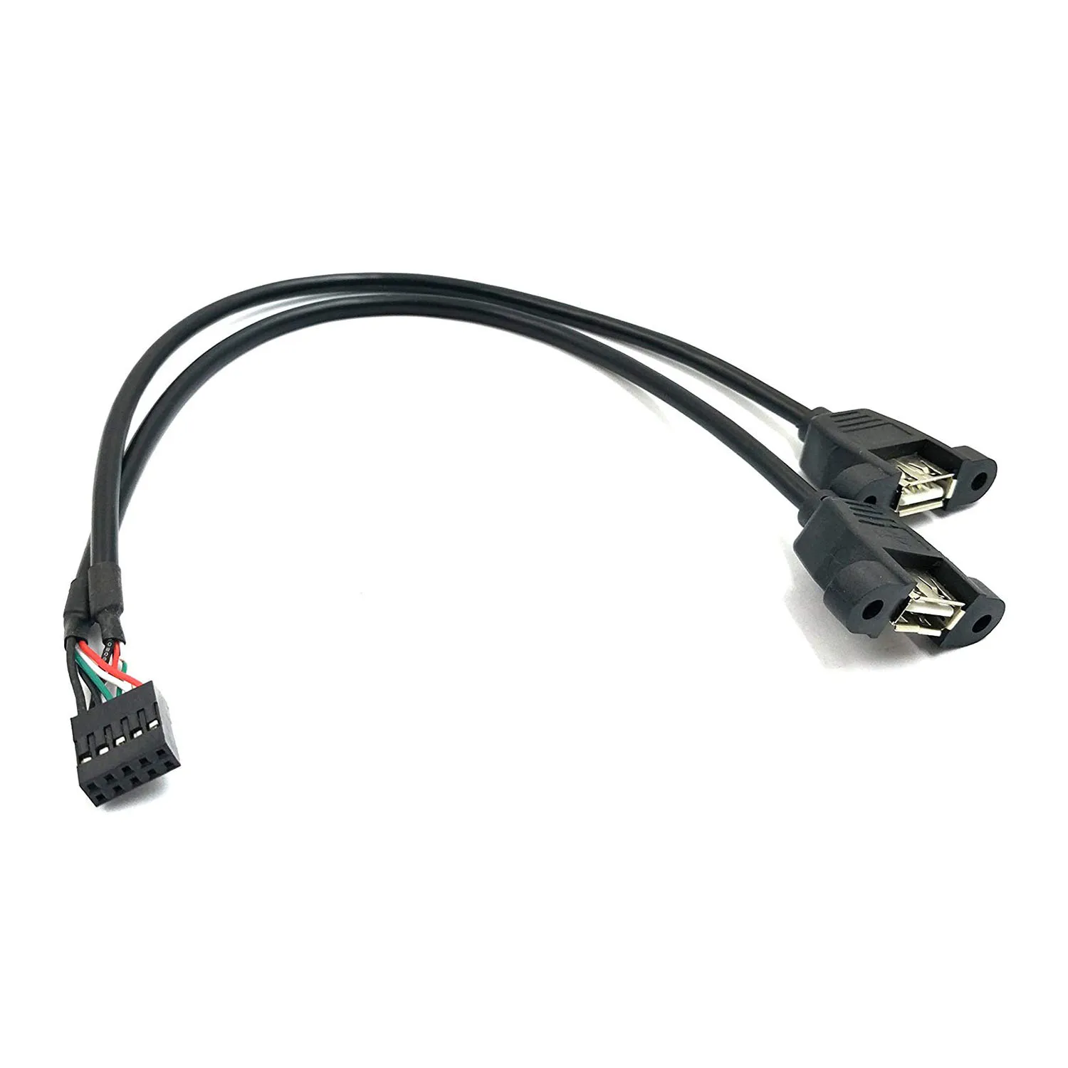 OPQ-(2-Pack) 30 см 10 Pin Материнская плата женский заголовок в 2-портовый двойной USB 2 0