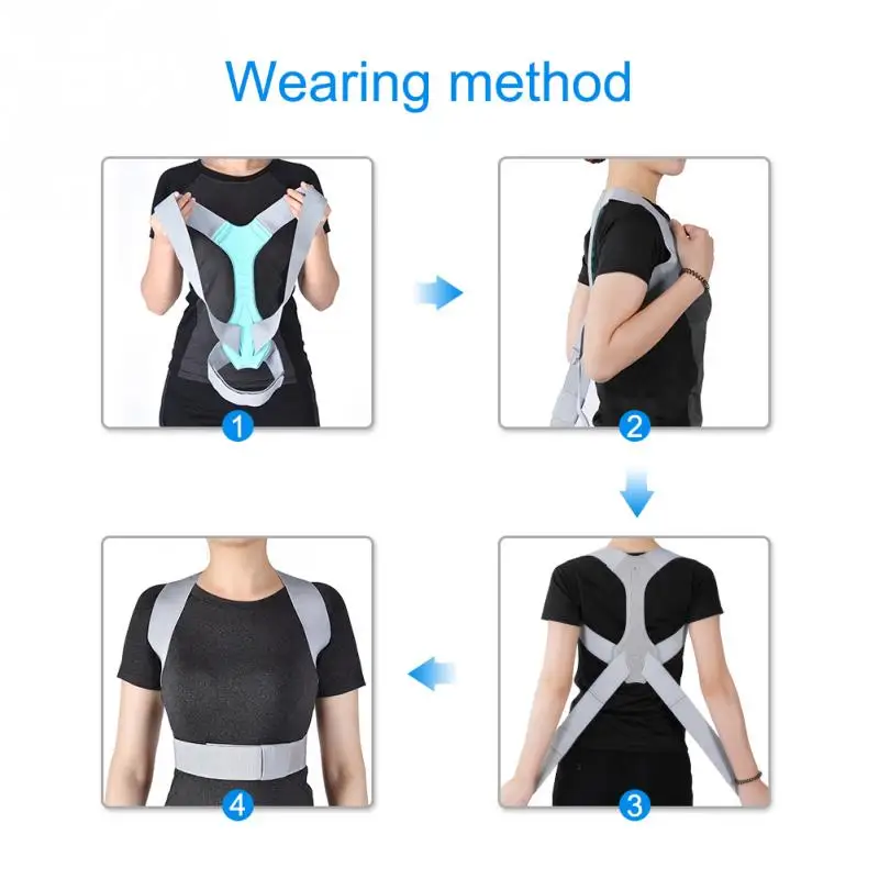 Регулируемый корсет для спины поддержки плеч коррекции осанки взрослых детей