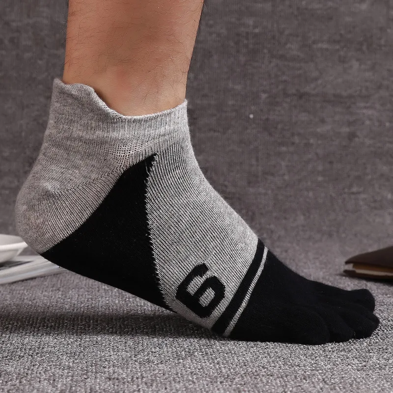 VOHIO 2018 fashion men's pure cotton five finger socks color digital 9 split toe comfortable warm men | Мужская одежда
