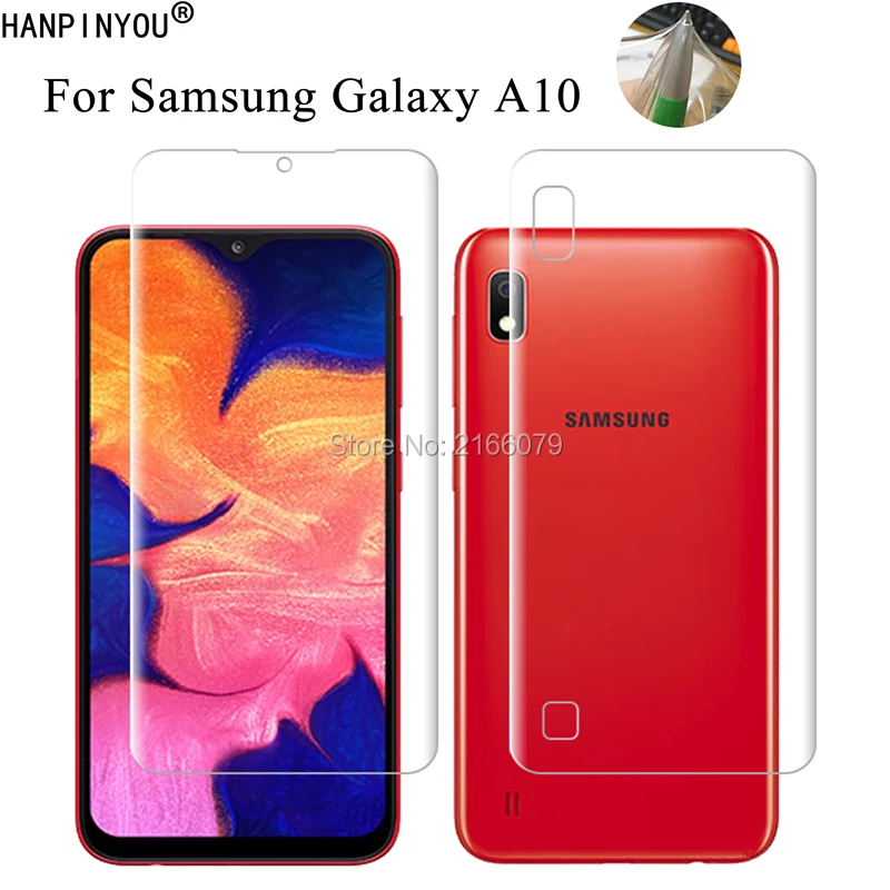 

Защитная пленка для Samsung Galaxy A10 A105, мягкая Передняя и задняя крышка из ТПУ 6,2 дюйма с полным покрытием, прозрачная защитная пленка + инструмент...