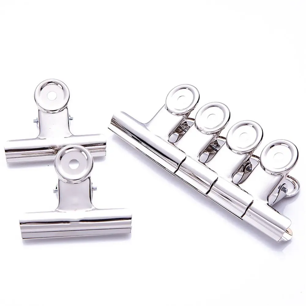 6pcs Color Silver Binder Clips 4/5/6.5/7.5cm Metal Tickets Photos Grips Document Paper Clamp Office School Binding Supply|Скребки| |
