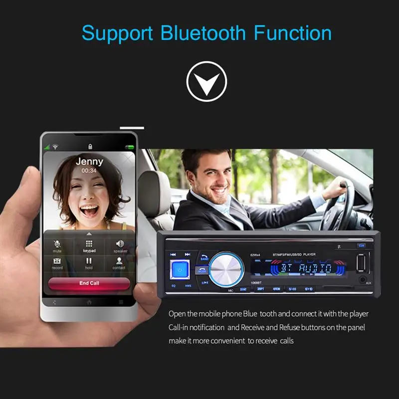 Автомагнитола с Bluetooth mp3-плеером FM-приемником и пультом ДУ | Автомобили мотоциклы