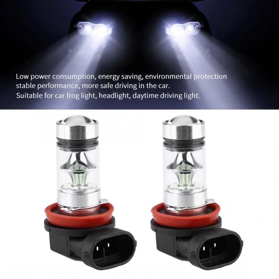 2 шт. автомобисветодиодный светодиодные лампы h4 H8 H11 8000K 100 Вт|Передние LED-фары для