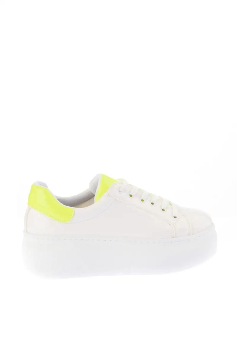Soho/белые женские повседневные спортивные кроссовки на платформе неоновые желтые