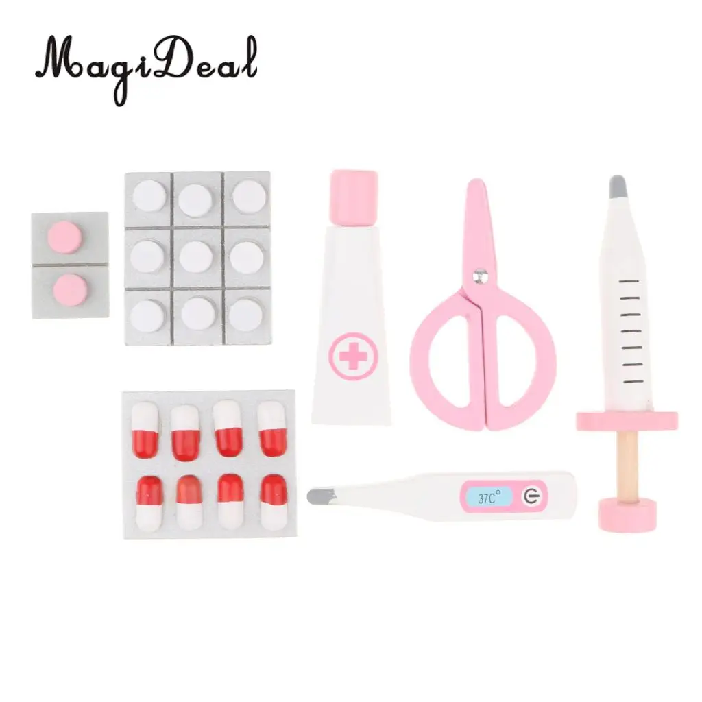 15 шт. деревянные медицинские наборы коробка чехол для переноски доктор медсестра