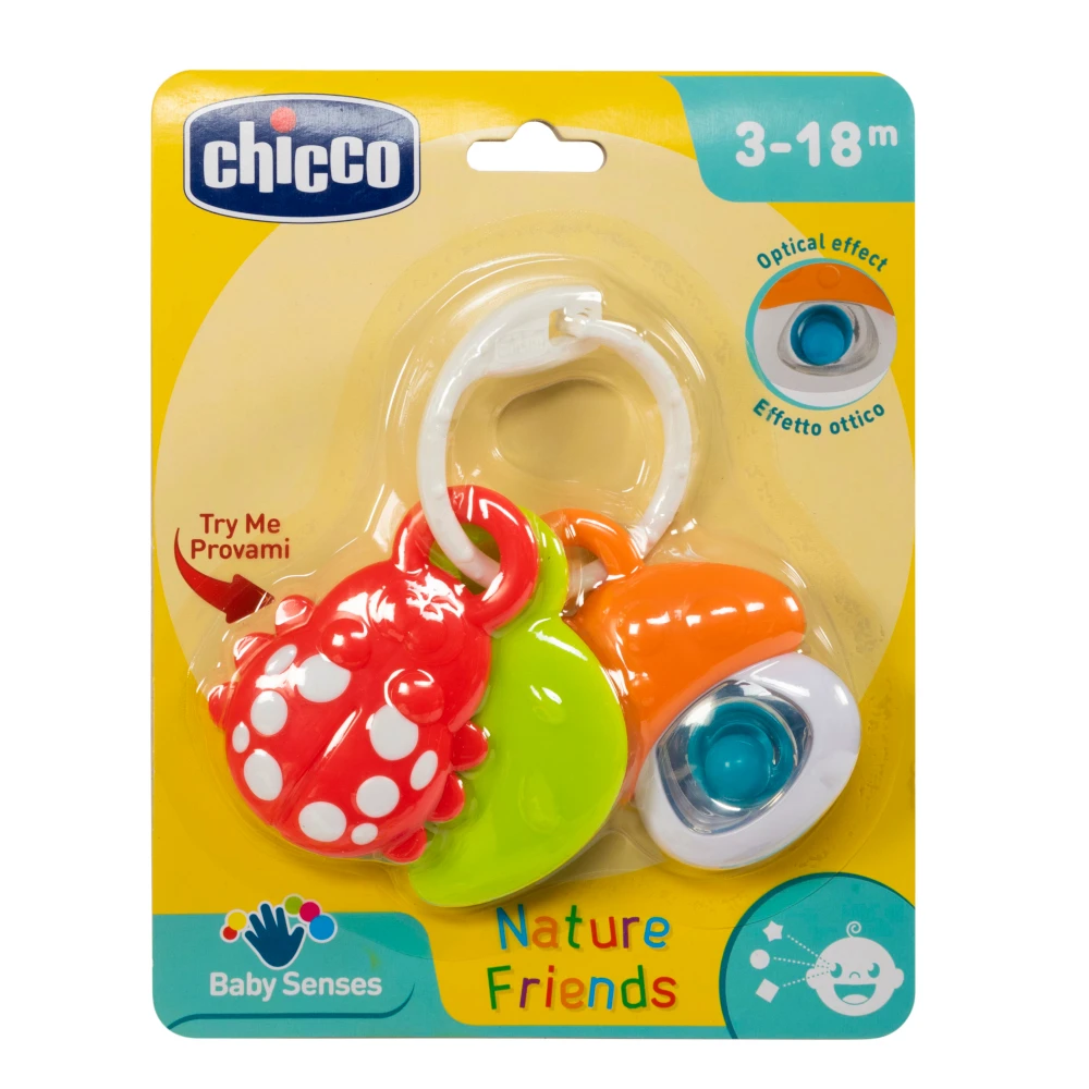 Игрушка погремушка Chicco Nature Friends 3м+|Интерактивные игрушки для малышей| |