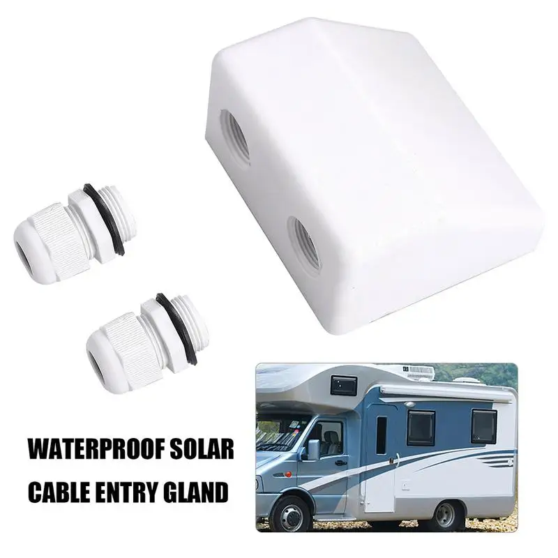 Панель солнечных батарей чехол всепогодный ABS Солнечный двойной кабельный ввод