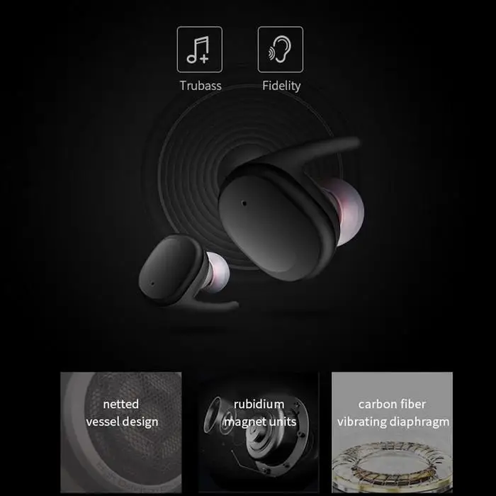 Binaural Мини Bluetooth беспроводные наушники стерео-вкладыши водонепроницаемые 2 5 часа