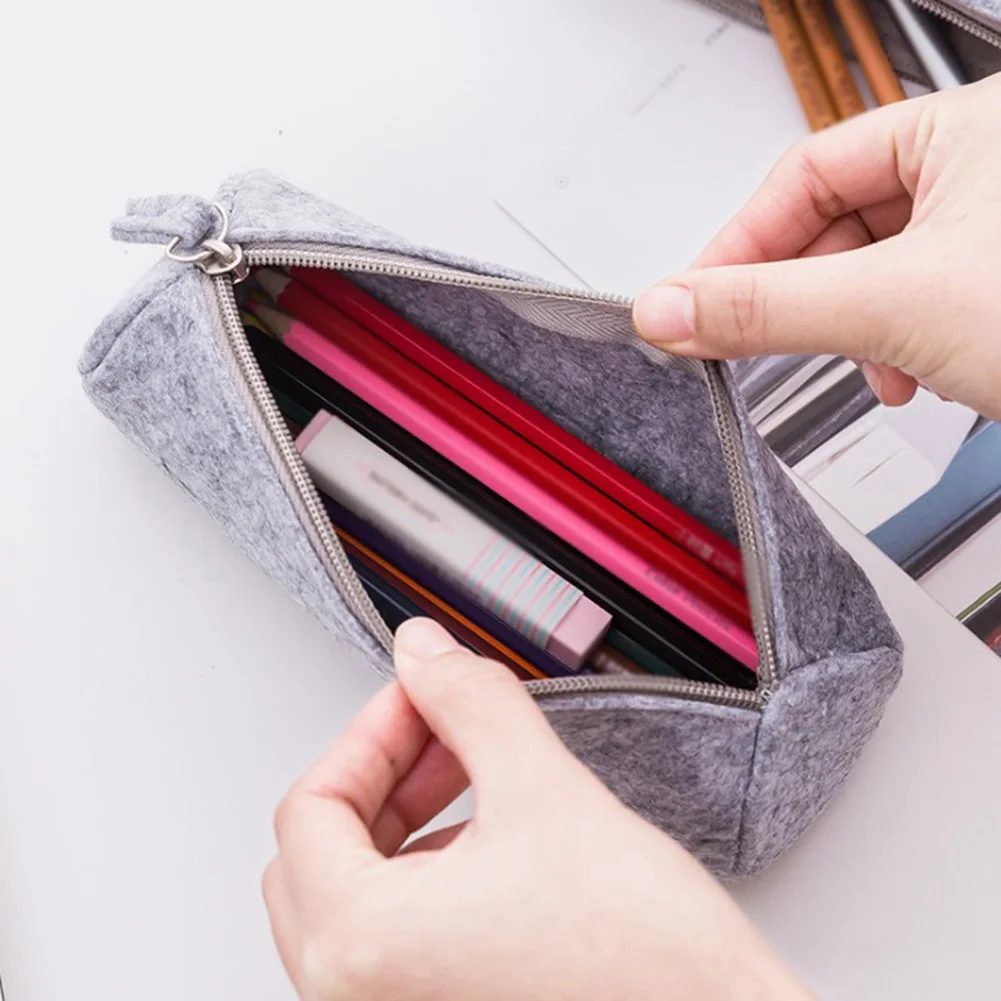 Фетровая сумка для карандашей тканевый чехол школьные и офисные принадлежности