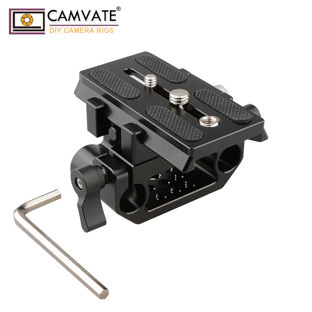 CAMVATE Manfrotto QR основание скользящий кронштейн с 15 мм двойным стержнем зажим