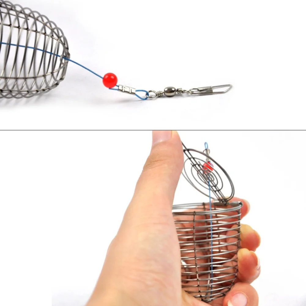 Проволочная рыболовная приманка из нержавеющей стали коническая клетка для рыбы