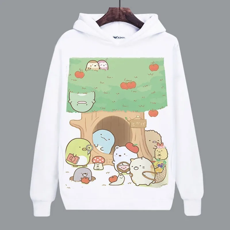 Женская толстовка для игры Sumikko Gurashi медведь Пингвин кошка милое пальто для девочек унисекс толстовки костюмы