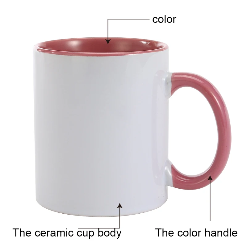 Керамическая кружка FULLWIN с цветной ручкой сделай сам фотокерамическая по