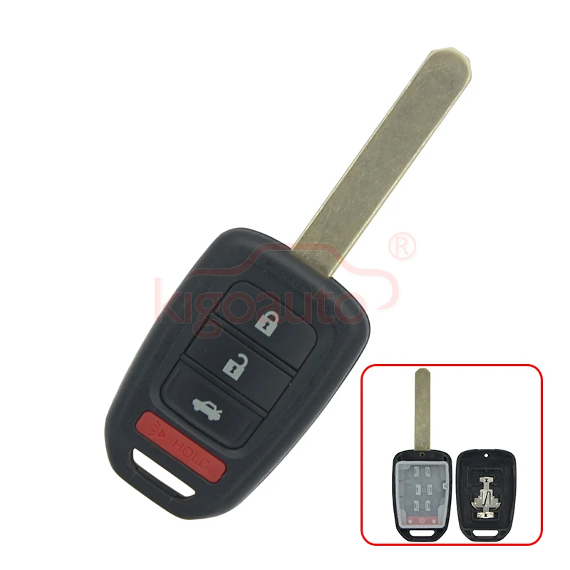 Kigoauto 2 шт. корпус дистанционного ключа для Honda Accord CRV Civic 2014 4 кнопки MLBHLIK6 1T HON66 |