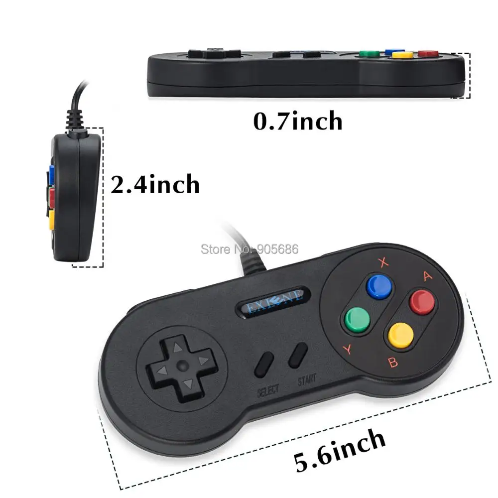 Exlene 2pack 3m Usb контроллер Snes супер классический геймпад джойстик для ПК Windows Ubuntu