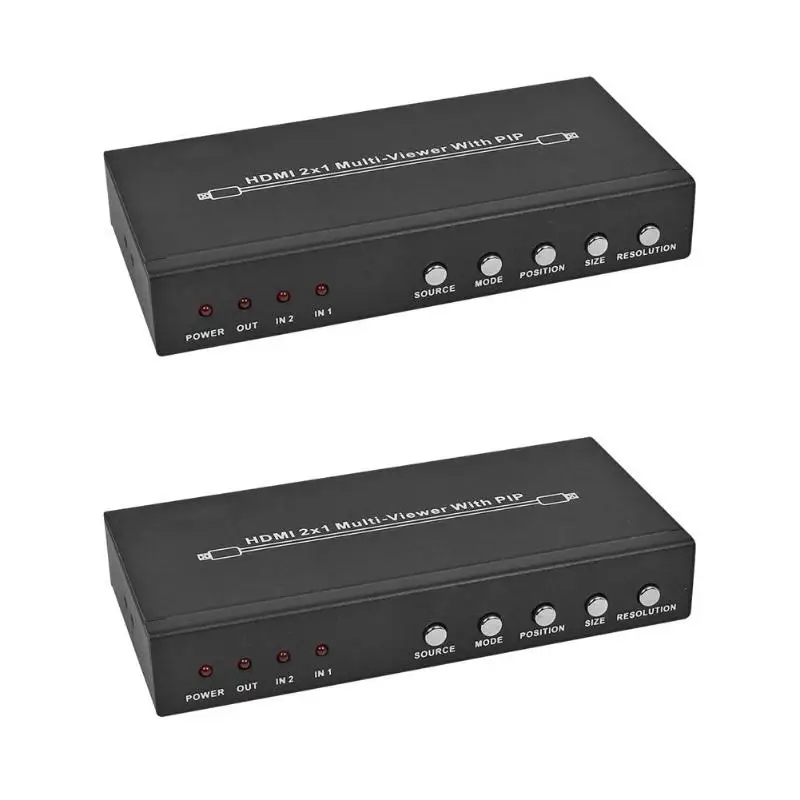 HDMI 2x1 переключатель 1080 P PIP картинка в картинке 2 1 выход переходник|Коннекторы и