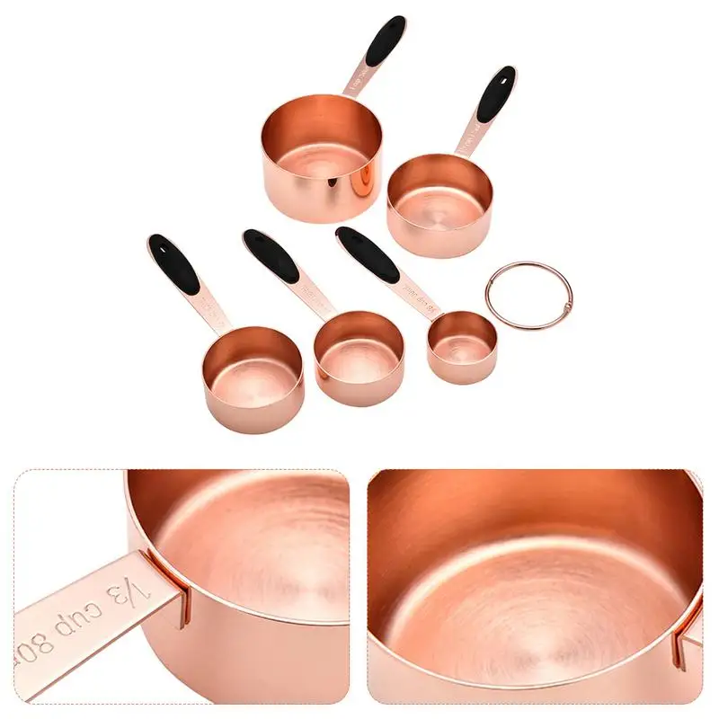 5 шт./компл. Медь покрытие мерная ложка набор мерных ложек ретро DIY инструмент для