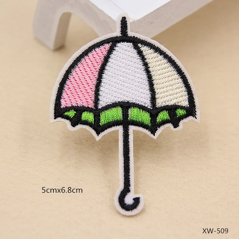 PGY Cartoon Embroidered Patches DIY Flamingo Letter Rainbow Cactus Etc. Cloth Clothes Scarf Decoration Patch Applique Diy Badges | Дом и сад