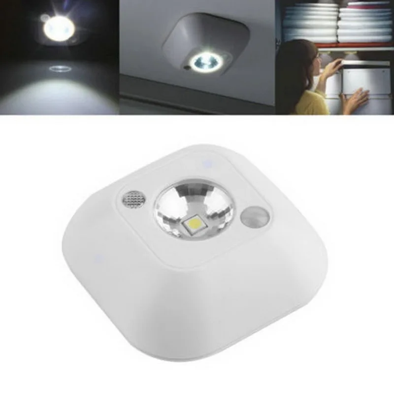 

Mini Wireless Pir Motion Sensor Night Light Aaa Battery Powered Porch Cabinet Lamp For Hallway Hallway Closet Bags Drawers