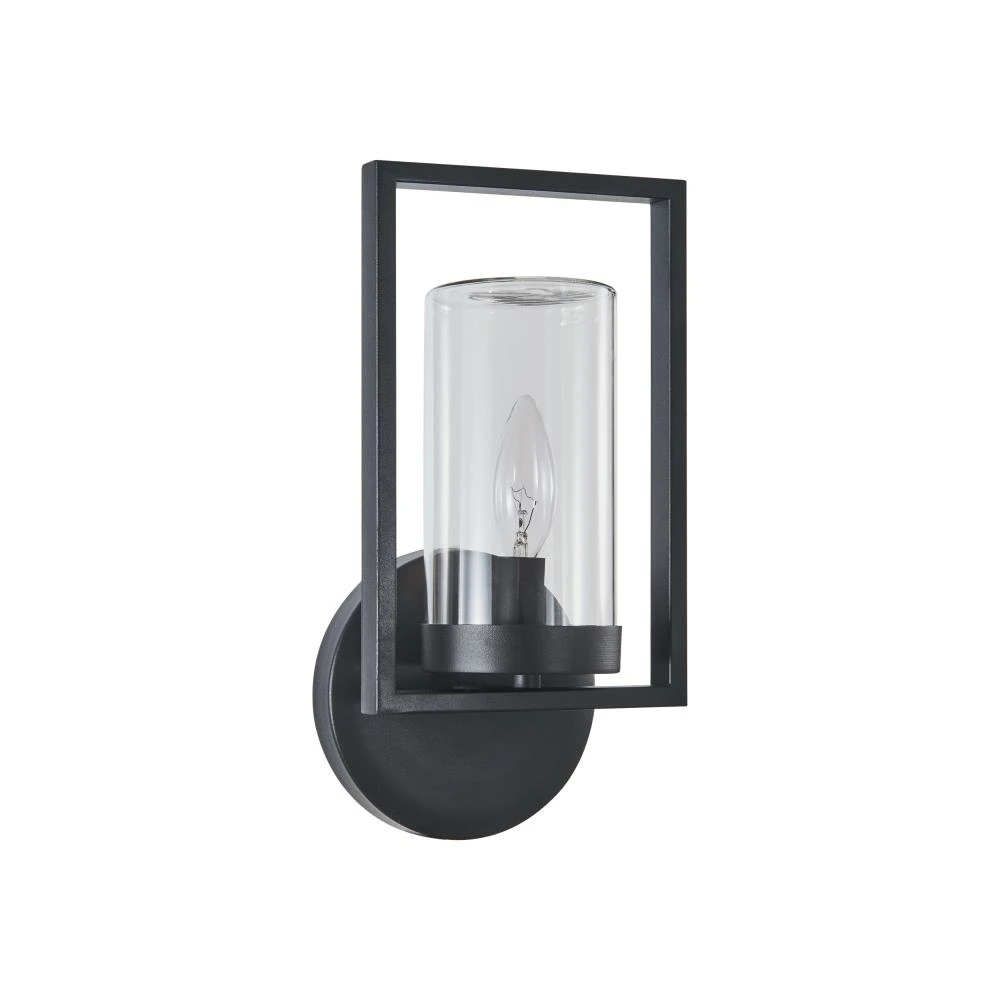 MATTHEW Transitional 1 Light Textured Black Outdoor/бра на внутреннюю стену 13 "Высокий | Лампы и