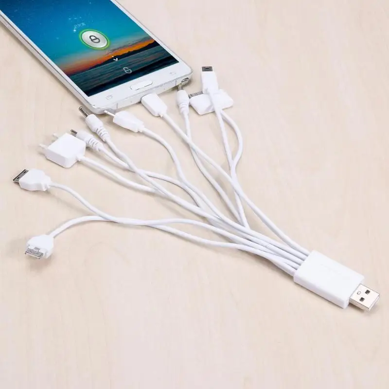 10 в 1 Многофункциональный USB кабель для передачи данных Универсальный