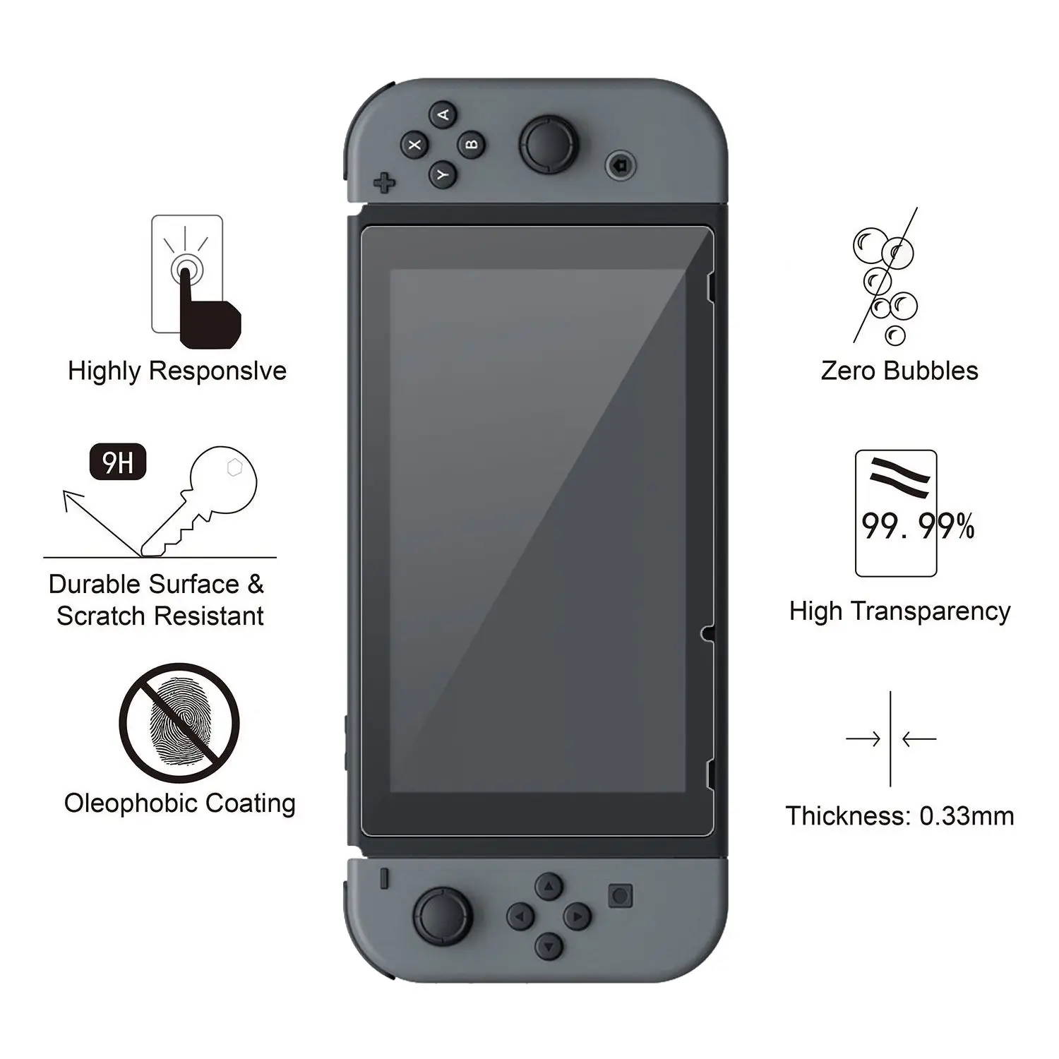 Закаленное стекло OSTENT 2 x защитная пленка для экрана консоли Nintendo Switch|Защита