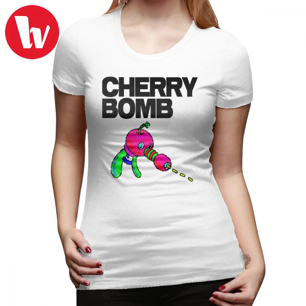 Nct бомба вишни футболка Cherry Bomb NCT 127 из хлопка с круглым вырезом для женщин принтом