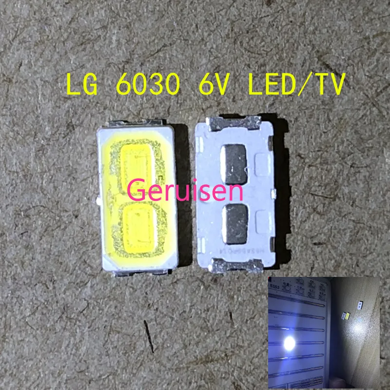 Для 500 шт. LG SMD СВЕТОДИОДНЫЙ 6030 6V 1W холодный белый для подсветки телевизора