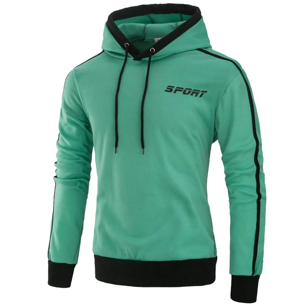 2019 Демисезонный с длинный рукавом мужской толстовки капюшоном Slim Fit Для мужчин s
