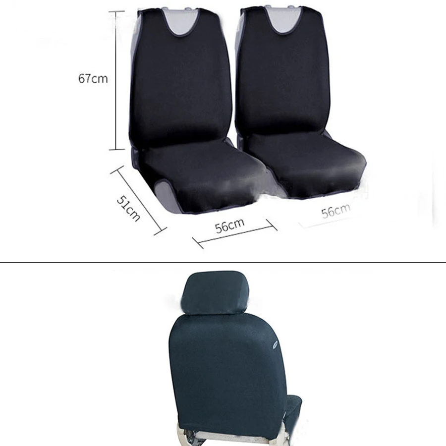 

1pc Universal Front Car Seat Cover Seat Protector T-shirts Gray Simple Style Breathable Washable