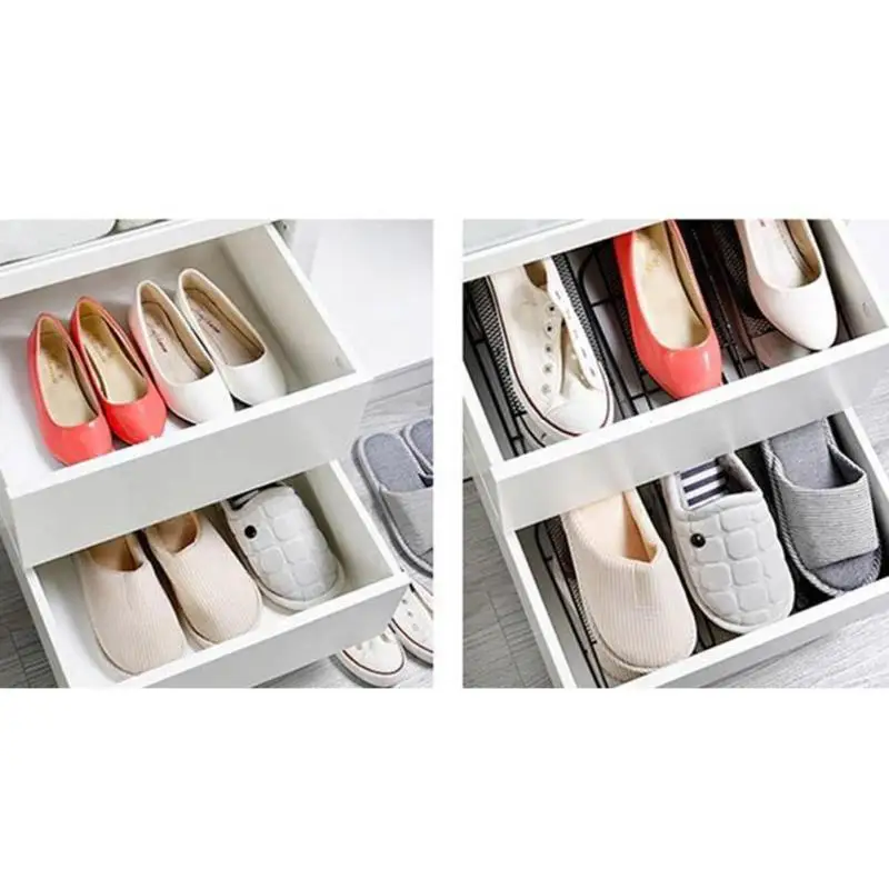 Железная регулируемая стойка для обуви носилки шкафов органайзер хранения полка