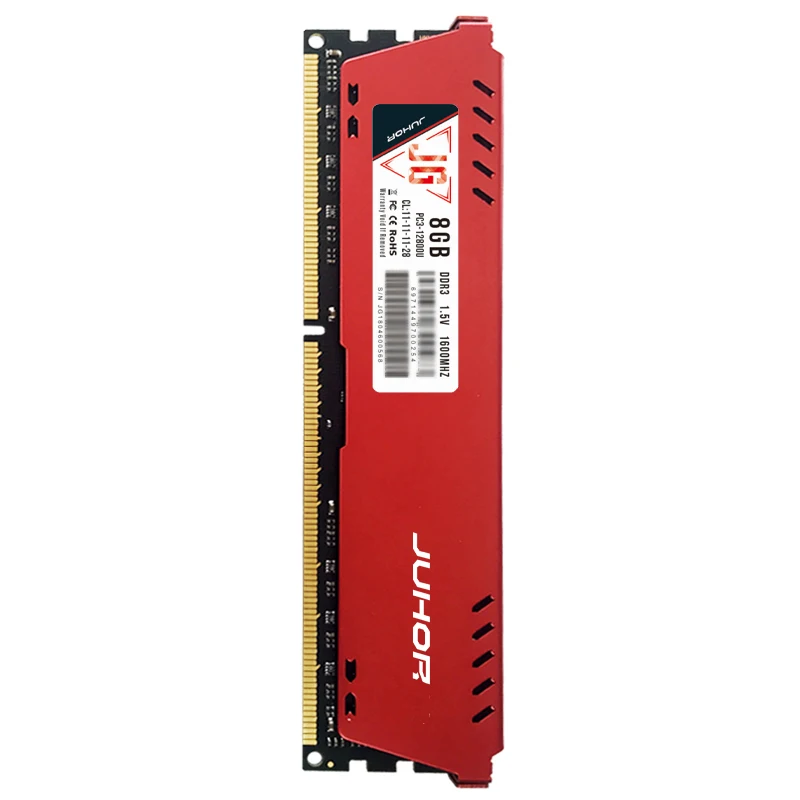 JUHOR Ddr3 1600Mhz 1 5 V 240 Pin Ram память с теплоотводом для ПК рабочего стола (8G)|Оперативная