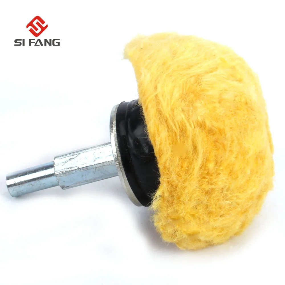 

3pcs Shank 6mm New Flannelette polishing wheel Yellow Mushroom Buffing Metal Steel Jewelry Mirror Polishing Rotary Abrasive Tool