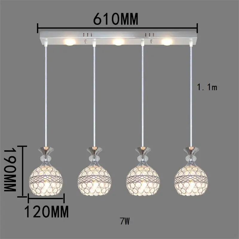 

Crystal Deco Chambre Fille Lampara Techo Colgante Moderna Lustre E Pendente Para Sala De Jantar Luminaria Hanging Lamp