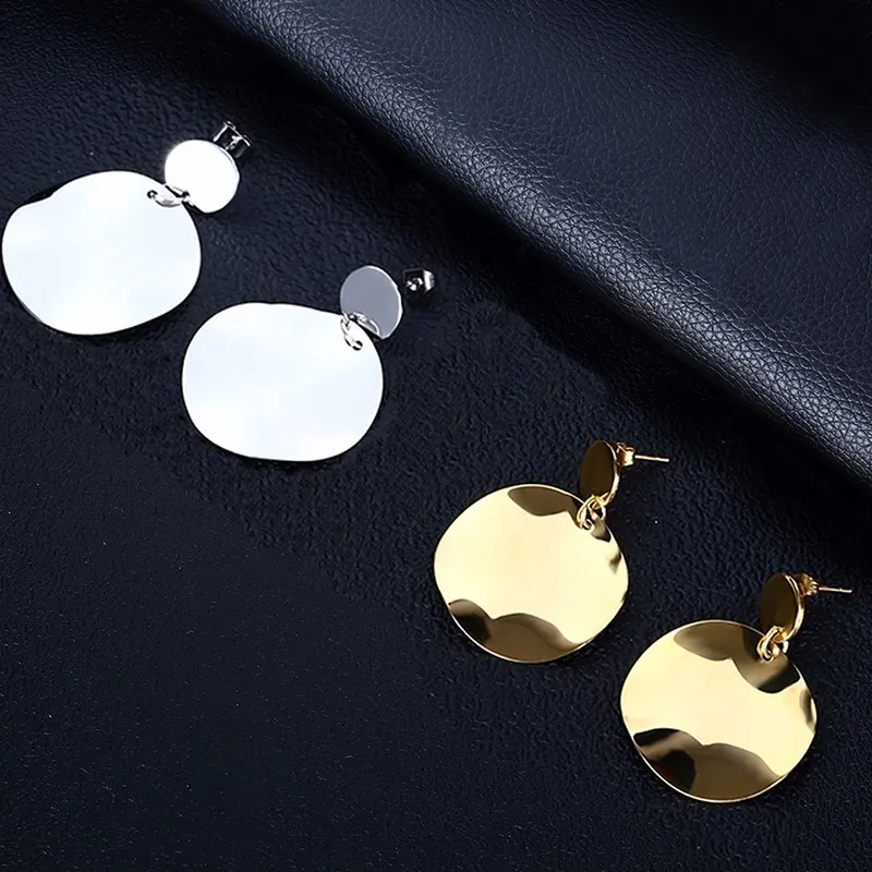 Серьги-подвески женские круглые из нержавеющей стали | Украшения и аксессуары